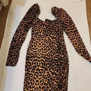 Pretty little thing cheetah print dress size 6